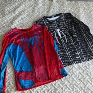 Spider-Man Long Sleeve Dry Fit Shirts - Red and Black
